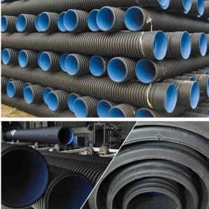 Fabricação de tubo de plástico Pn8-16 tubo de polietileno de alta densidade HDPE DN 200mm DN315mm DN1000m tubo para abastecimento de tubulação de água