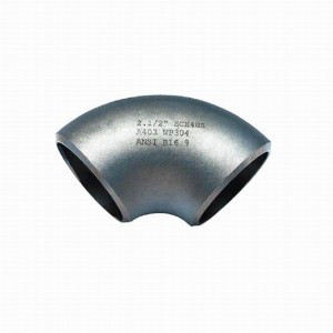 विनिर्माण ASME B16.9 ASTM A234 Wpb फिटिंग 90d 45 D Sr Lr कार्बन स्टील एल्बो 8 इंच Sch40